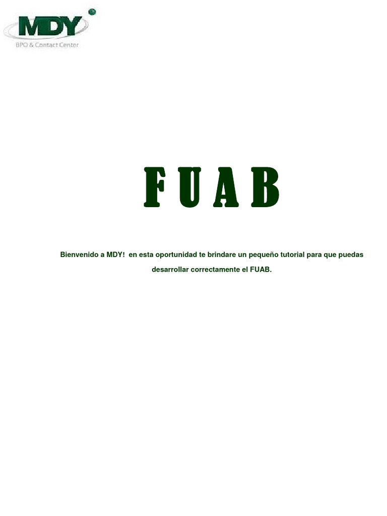 Tutorial para el Sistema FUAB MDY | PDF | Crecimiento personal y ...