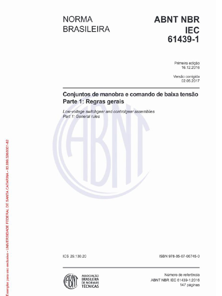 Abnt NBR Iec 61439 1 2017 Compress | PDF