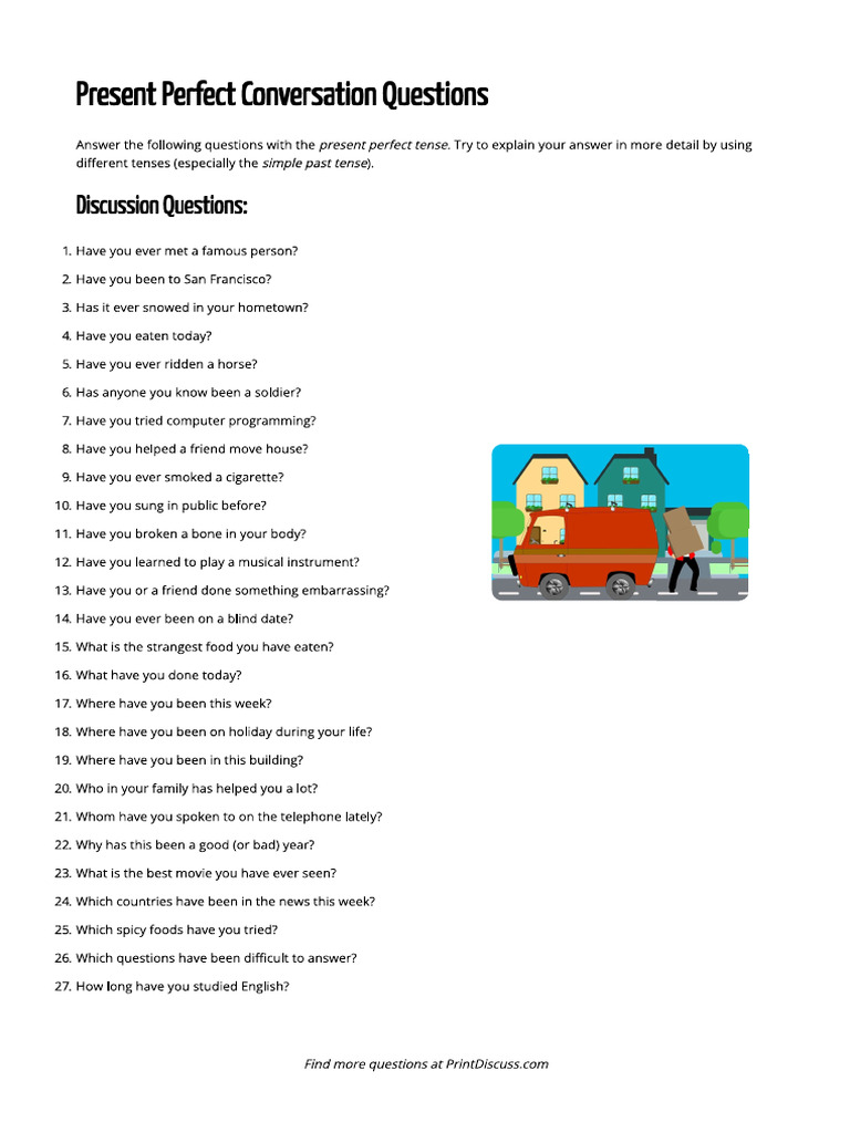 Present Perfect Questions | PDF