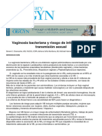 Vaginosis Bacteriana y Riesgo de Infecciones de Transmision Sexual