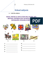 Worksheet 1: A-Label The Subjects