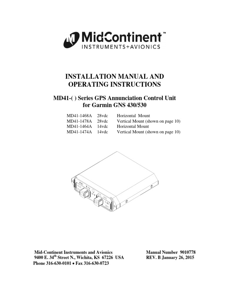 MD41 GPS Control Unit Installation Guide | PDF | Electrical Connector ...
