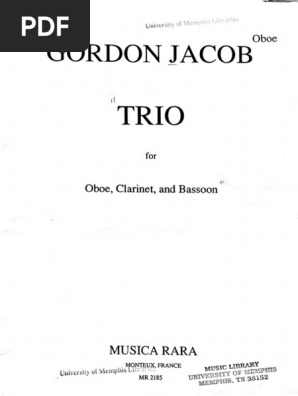 Gordon Jacob Trio Parts and Score | PDF