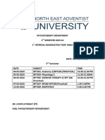 1st Internal Examination Time Table-2023-24