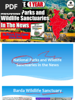 Complete 1year National Park & Wildlife Sanctuaries in News