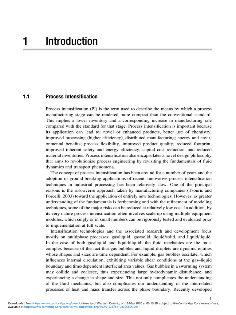 Process Intensification Insights | PDF | Liquids | Sustainability