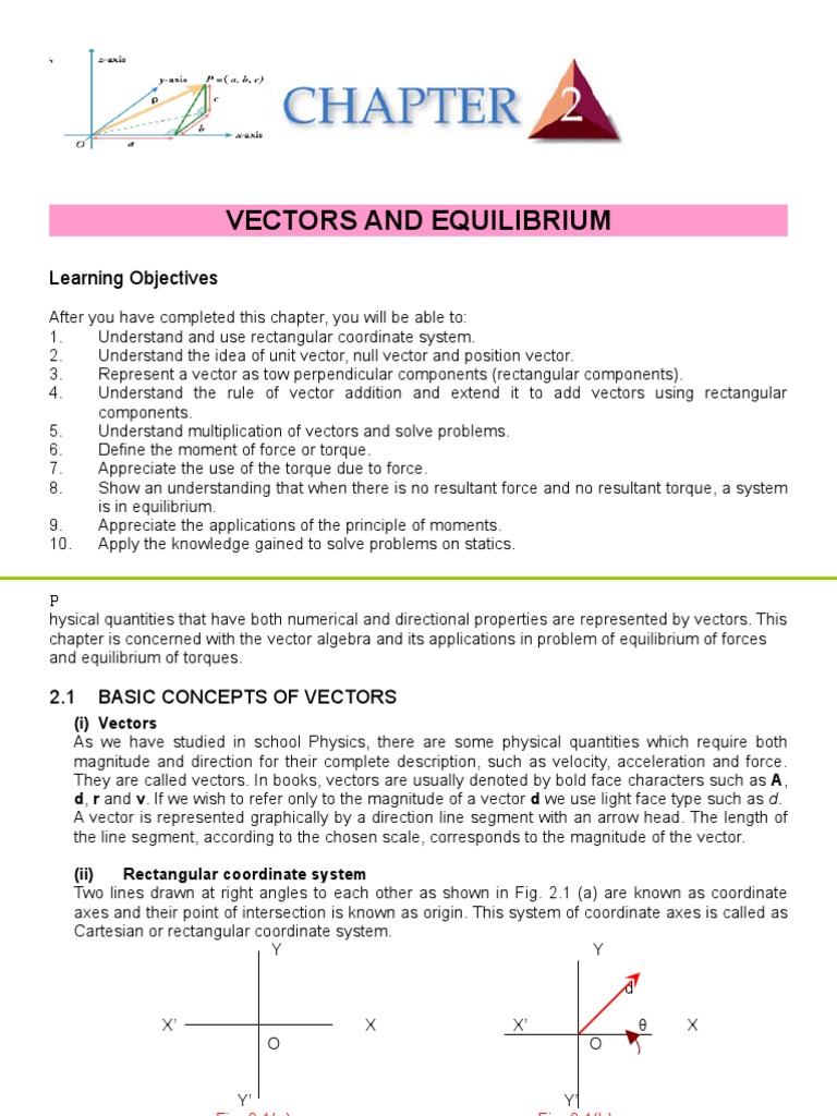 Vectors and Equilibrium Concepts | PDF | Torque | Euclidean Vector