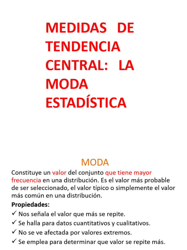 Moda y Relac Media Mediana y Mod | PDF | Modo (Estadísticas) | Mediana