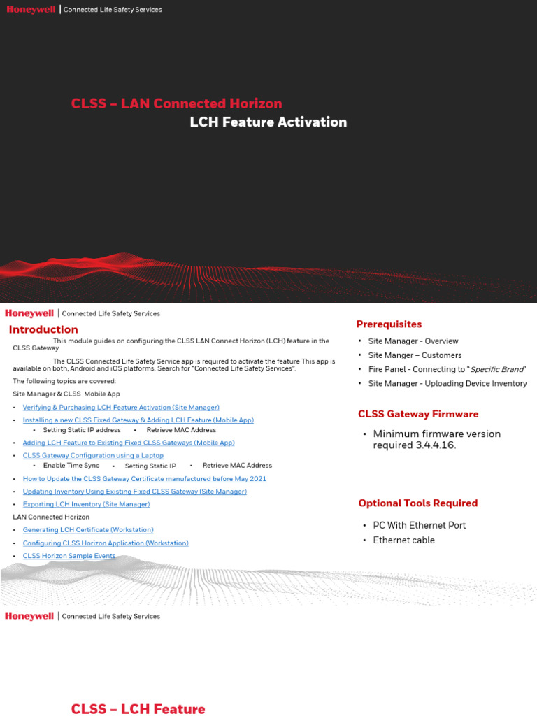 CLSS Gateway: LCH Feature Activation Guide | PDF | Ip Address | Wi Fi