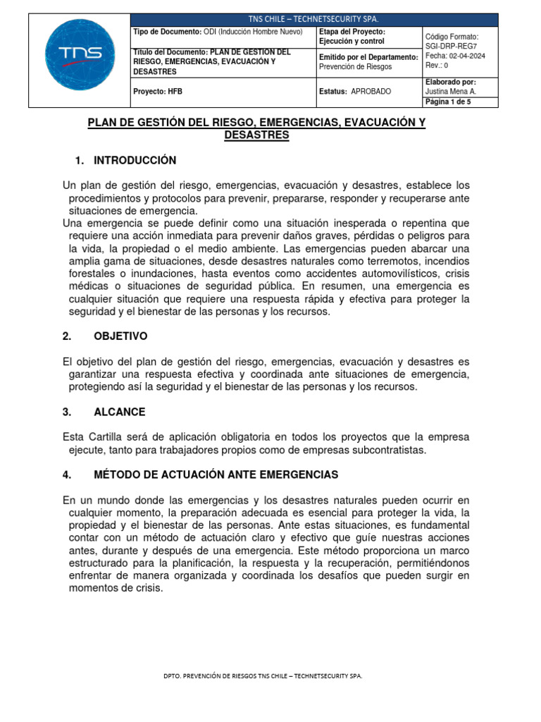 Gestión de Riesgos y Emergencias | PDF | Emergencia | Riesgo