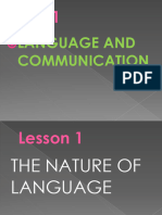 Unit 1 - Language and Communication