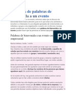 1º Primer Discurso