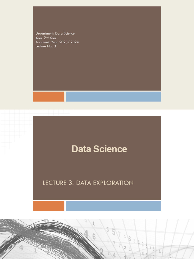 Data Exploration in Data Science | PDF | Variance | Median