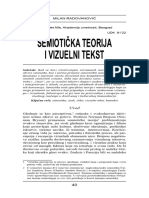 Milan Radovanovic - Semioticka Teorija I Vizuelni Tekst