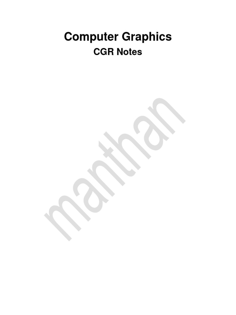 Computer Graphics Overview and Techniques | PDF | Computer Graphics ...