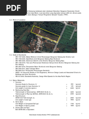 ”wave” Nota Desain Analisa Struktur TPST Lebaksaat | PDF
