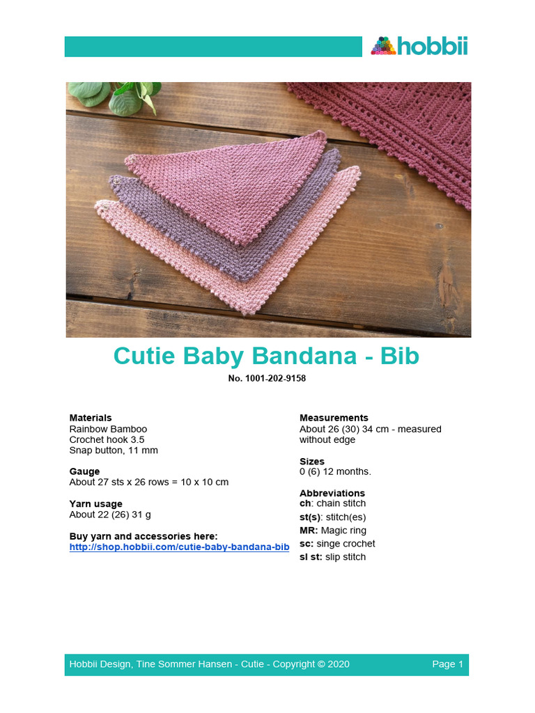 Cutie Baby Bandana Savlesmk Us | PDF | Crochet | Woven Fabrics