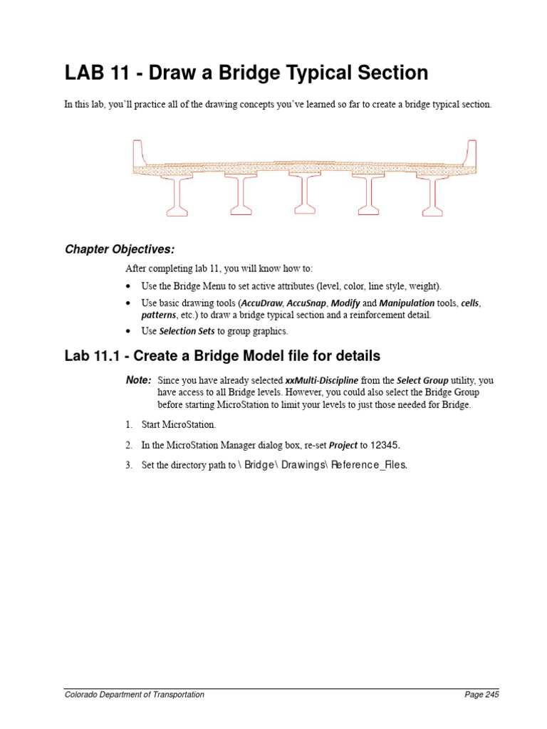 Bridge Typical Section Drawing Lab | PDF | Computer File | Computer ...