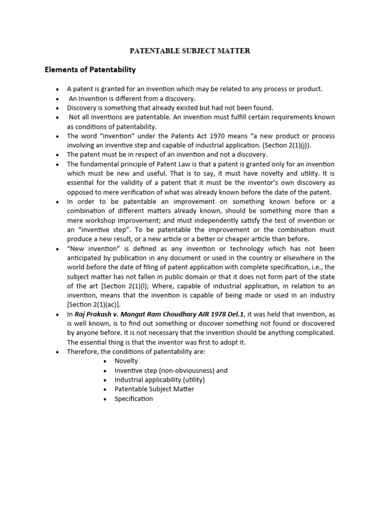 IPR Unit 1 | PDF | Prior Art | Patent