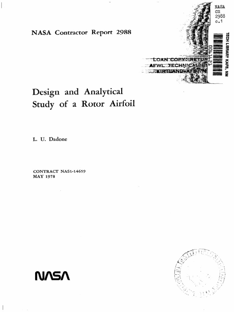 Rotor Airfoil Design Study | PDF | Lift (Force) | Airfoil