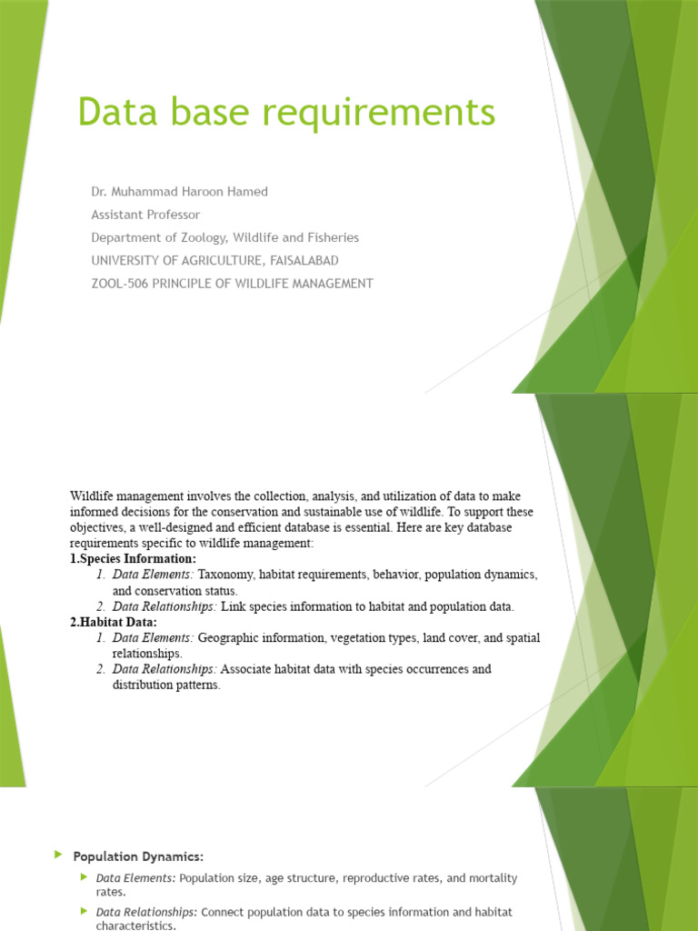 Week13 Data Base Requirements | PDF | Geographic Information System ...