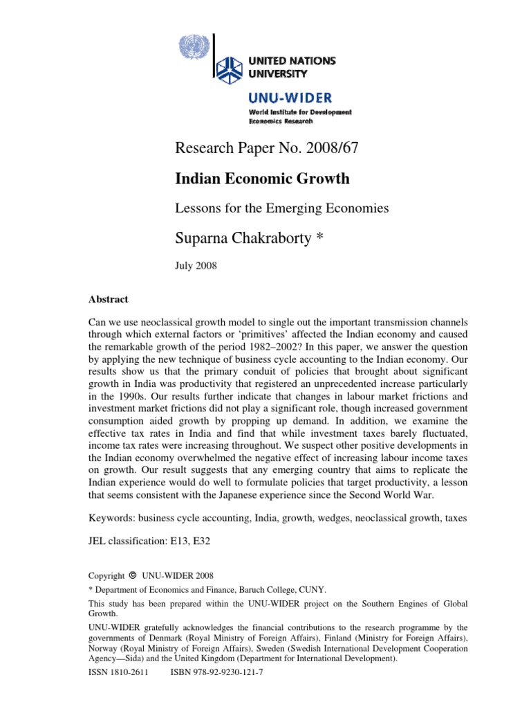 Indian Economic Growth | PDF | Economic Growth | Labour Economics