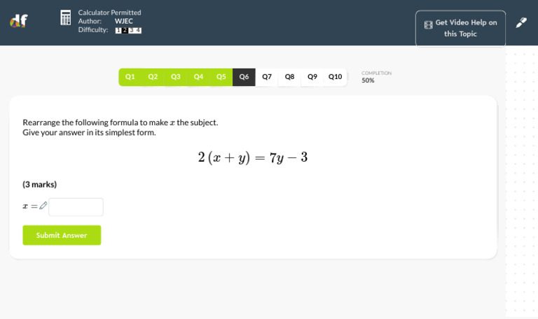 Rearranging Formulae in Maths | PDF