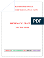 MATHS Grade 10 TESTS 2024