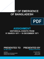 Historical Events From 1 March 1971 To 16 December 1971 of Bangladesh