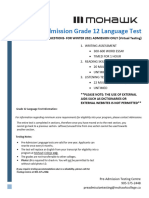 Pre-Admission Language Sample Questions - Virtual - 1