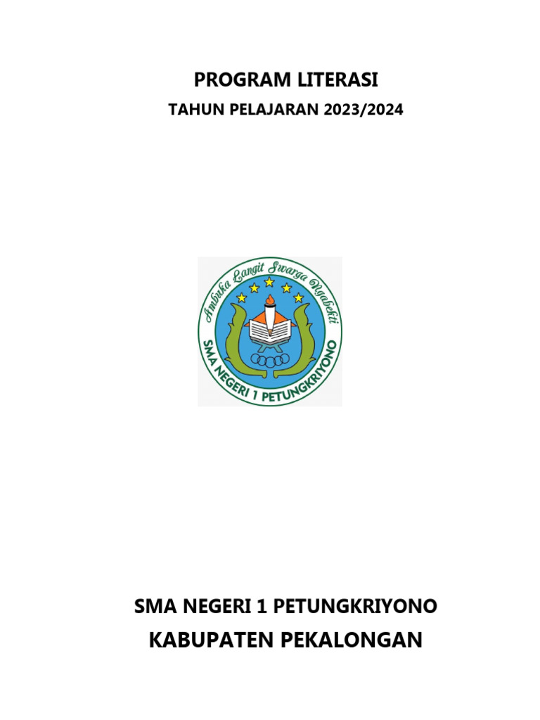 Program Literasi SMA Negeri 1 Petungkriyono | PDF | Ilmu Sosial