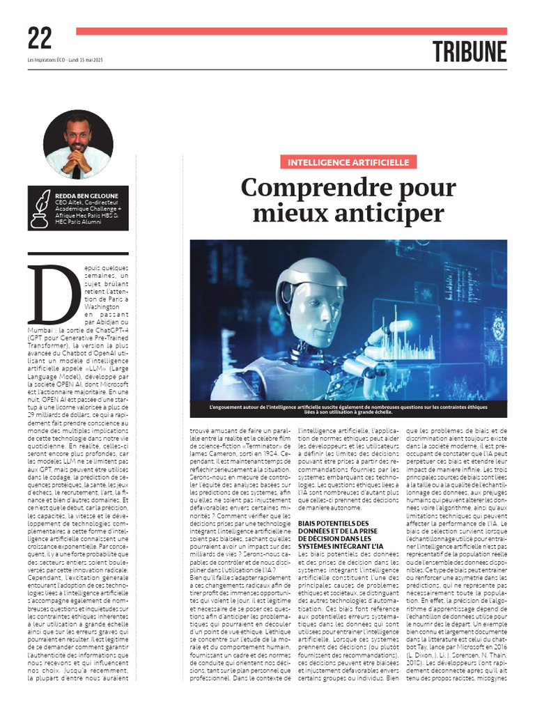 Éthique et biais de l'intelligence artificielle | PDF | Intelligence ...