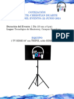 Cotizacion TV - Christian Duarte - 22 Junio 2024 - Tec Monterrey QRO