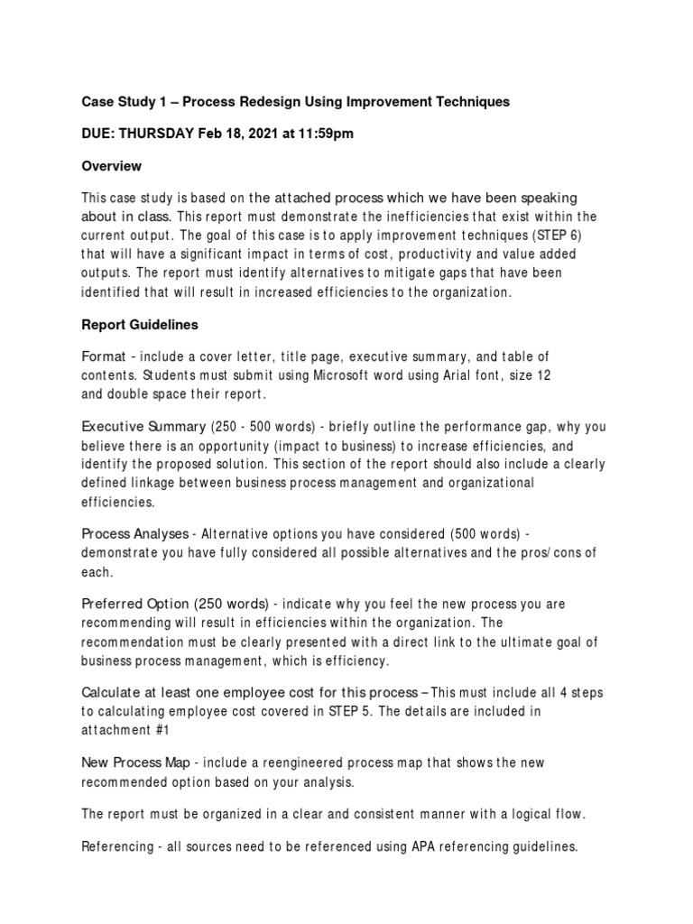 Case study 1 3 download free pdf business process business