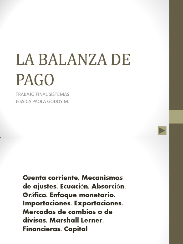 La Balanza de Pago FN | PDF | Balance de pagos | Dinero