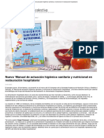 Nuevo Manual de Actuacion Higienico Sanitaria y Nutricional en Restauracion Hospitalaria