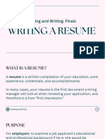 Writing A Resume