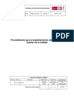 PG-CAL-11 Procedimiento para La Implementación Del SGC (Rev 00)