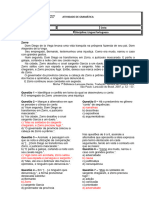 ATIVIDADE DE GRAMÁTICA 9º ANO