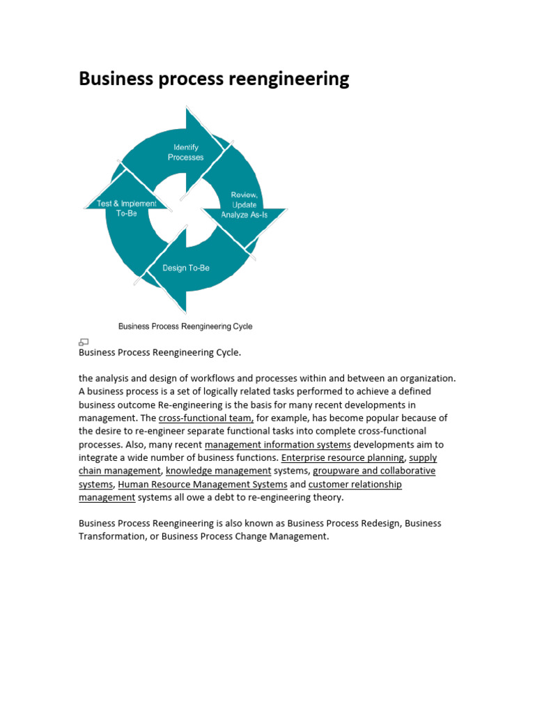 Business Process Reengineering Guide | PDF | Business Process | Business