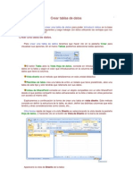 Crear Tablas de Datos