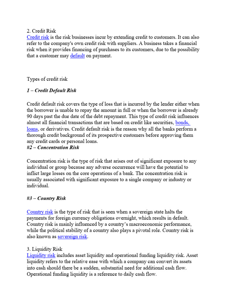 Credit Risk | PDF | Financial Risk | Finance & Money Management