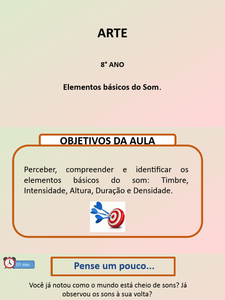 Sons e Fontes Sonoras 8 Ano | PDF | Som | Pitch (música), image size:768x1024