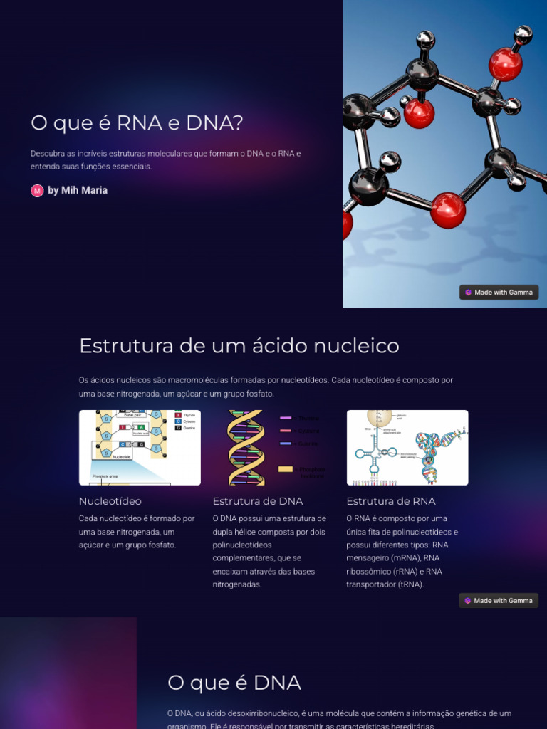 Estruturas e Funções do DNA e RNA | PDF | RNA | Gene