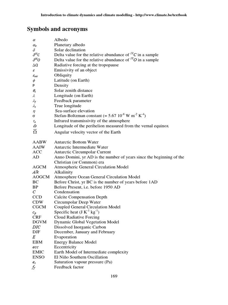 Symbol pdf general circulation model earth
