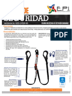 Ged-dyrp-2g-1 Eslinga de Detención Dielectrica (Color Negro y Naranja)