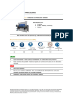 Hydraulic Bender - Safe Operating Procedure