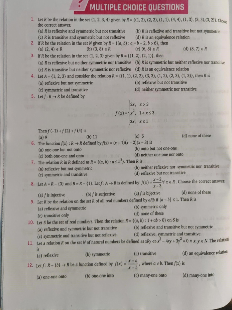 Relation and function revision notes pdf mathematical objects