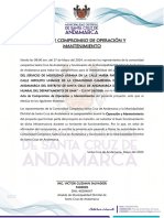 Acta de Compromiso de Operación y Mant. - Pistas Provincial