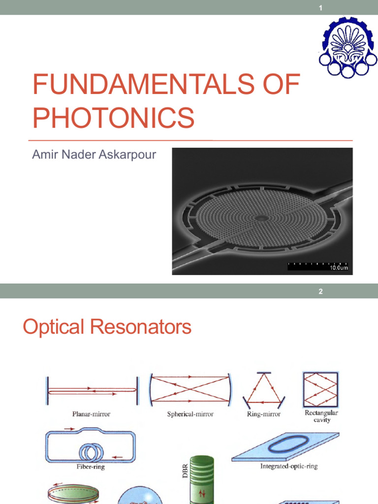 Fundamentals of Photonics: Resonators | PDF | Optics | Electromagnetic ...